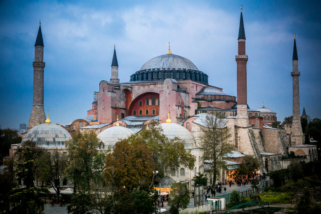 Hagia Sophia from restaurant rooftop. 