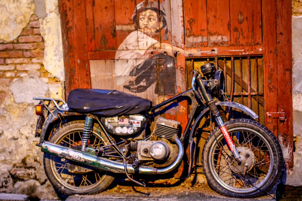 Boy on a motorcycle 